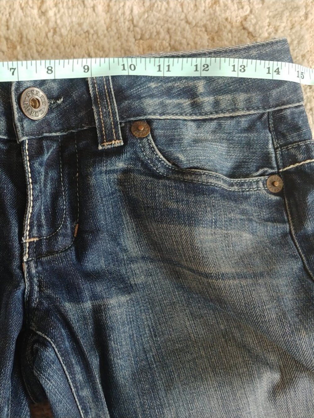 Vintage Guess Premium dark washed low rise flared jeans size 26 Made in USA - Picture 15 of 16